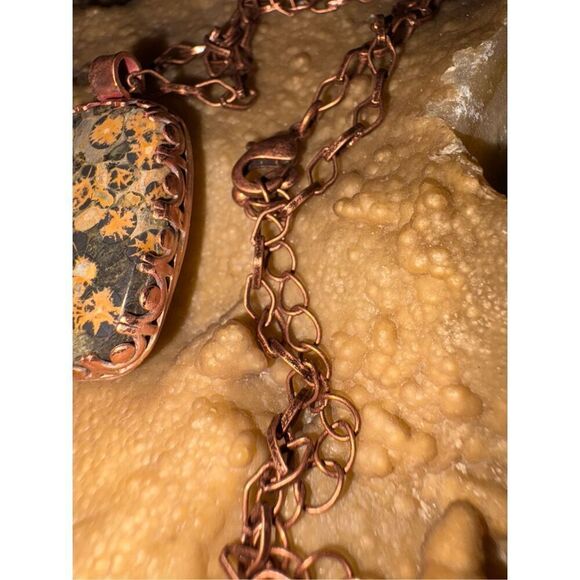 Necklace, Ocean Jasper Pendant Necklace with Copper, NEW, Artisan, Unique, Handm - Picture 5 of 6